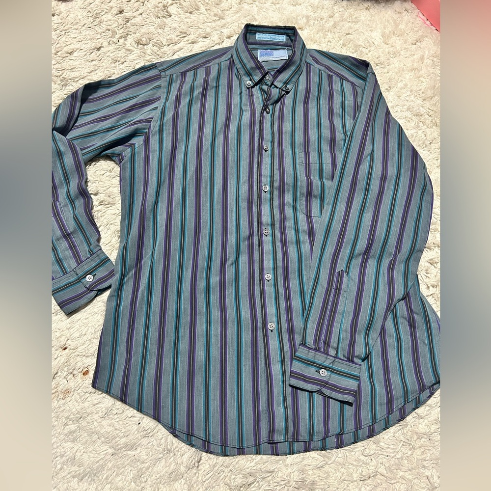 Vintage Men’s Levi’s Colorgraphs Striped Button Down Shirt Large